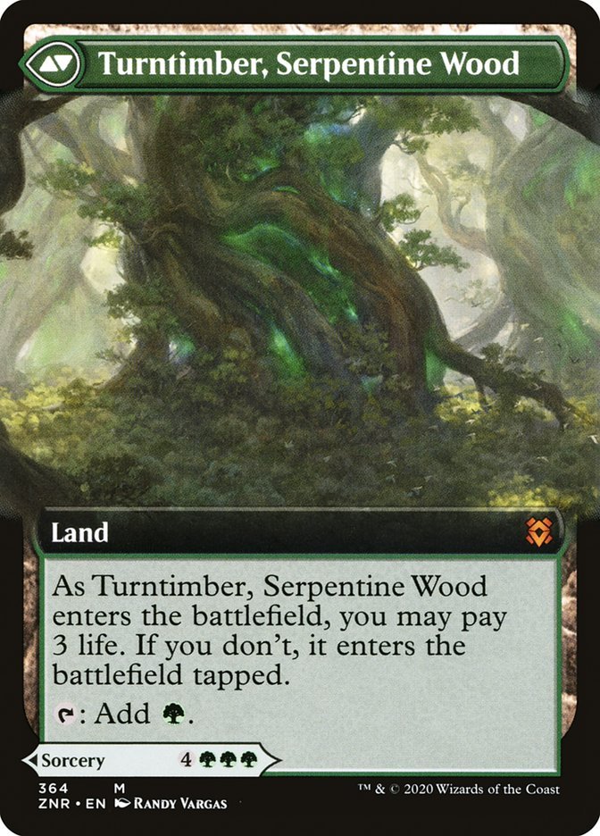 Turntimber Symbiosis // Turntimber, Serpentine Wood (Extended Art) [Zendikar Rising] - Card Brawlers