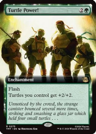 Turtle Power! (Extended Art) (TMT-275) - Teenage Mutant Ninja Turtles Foil - Card Brawlers