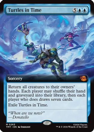 Turtles in Time (Extended Art) (TMT-263) - Teenage Mutant Ninja Turtles Foil - Card Brawlers