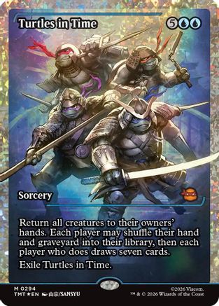 Turtles in Time (Showcase) (Fracture Foil) (TMT-294) - Teenage Mutant Ninja Turtles Foil - Card Brawlers
