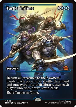 Turtles in Time (Showcase) (TMT-284) - Teenage Mutant Ninja Turtles Foil - Card Brawlers