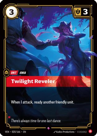 Twilight Reveler (020/166) - Vendetta Foil - Card Brawlers