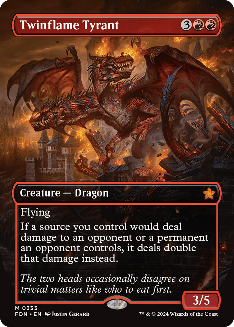 Twinflame Tyrant (Borderless) [Foundations] - Card Brawlers