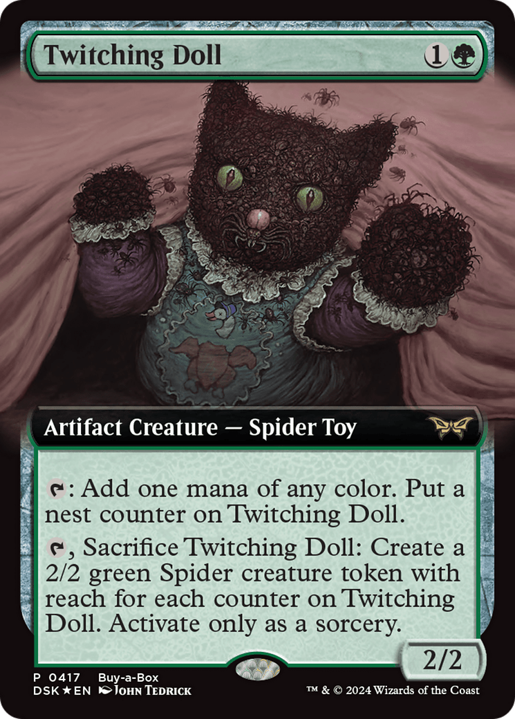Twitching Doll (Extended Art) (Buy - a - box) [Duskmourn: House of Horror Promos] - Card Brawlers