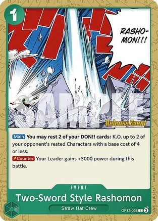 Two-Sword Style Rashomon (OP12-038) - Legacy of the Master Release Event Cards - Card Brawlers