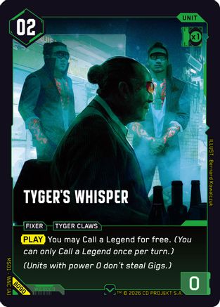 Tyger's Whisper (B090) - Welcome to Night City Beta - Card Brawlers