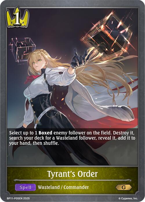 Tyrant's Order - P05 (Foil) (BP11 - P05EN) [Bullet of Fate] - Card Brawlers