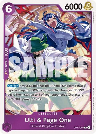 Ulti & Page One (OP17-060) - The World's Strongest Warriors Foil - Card Brawlers
