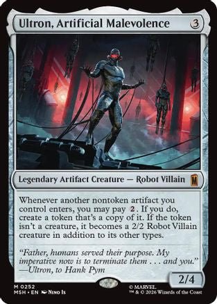 Ultron, Artificial Malevolence (MSH-252) - Marvel Super Heroes Foil - Card Brawlers