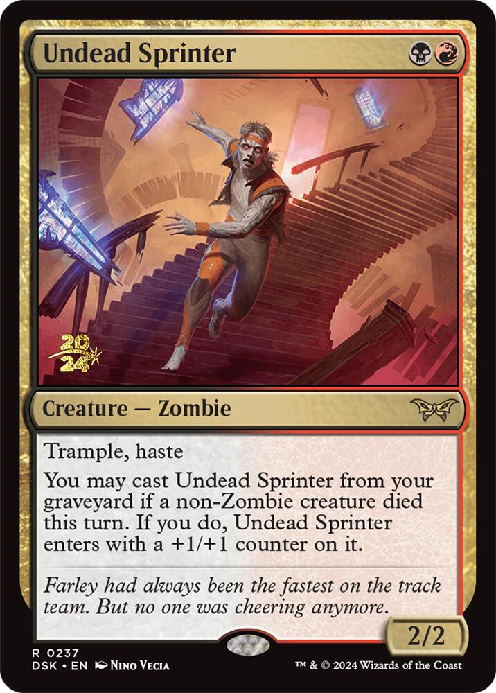 Undead Sprinter [Duskmourn: House of Horror Prerelease Promos] - Card Brawlers