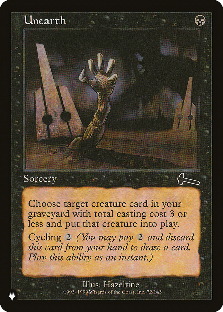 Unearth [The List] - Card Brawlers