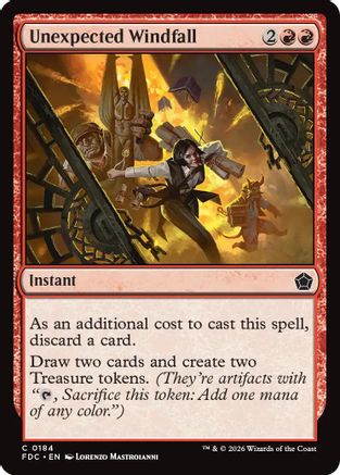 Unexpected Windfall (FDC-184) - Commander: Foundations - Card Brawlers