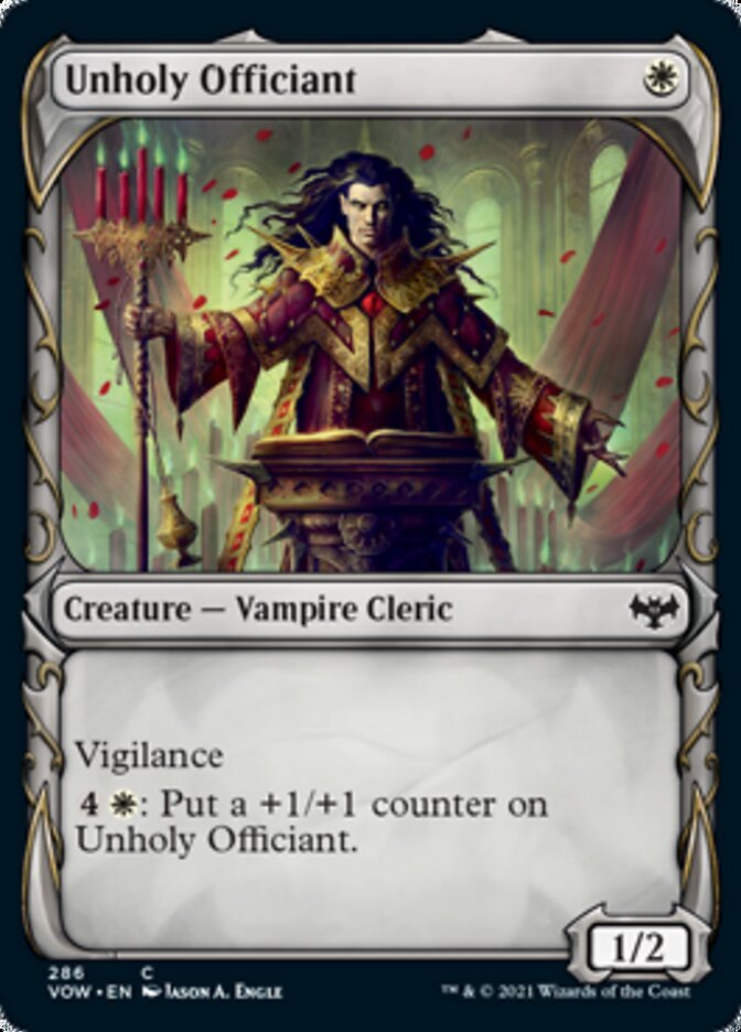 Unholy Officiant (Showcase Fang Frame) [Innistrad: Crimson Vow] - Card Brawlers