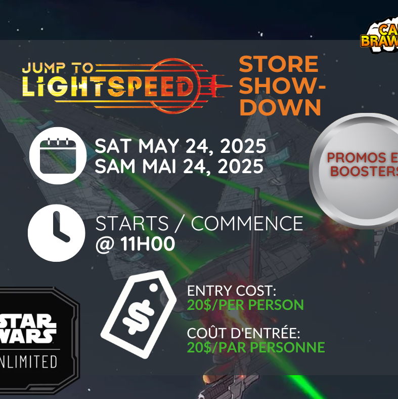 Star Wars: Unlimited - Jump to Lightspeed - Store Showdown - event-calendar-app - Card Brawlers | Quebec | Canada |