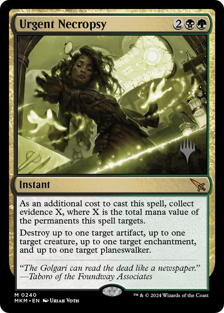 Urgent Necropsy (Promo Pack) [Murders at Karlov Manor Promos] - Card Brawlers
