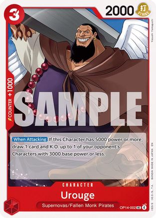 Urouge (OP14-002) - The Azure Sea's Seven - Card Brawlers