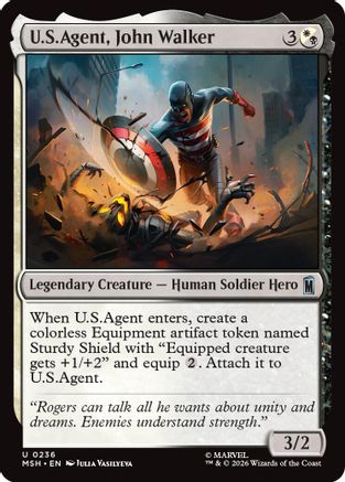 U.S.Agent, John Walker (MSH-236) - Marvel Super Heroes Foil - Card Brawlers