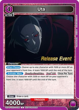Uta (036) (UEPR/TKG-1-036) - UE18BT Tokyo Ghoul Release Event - Card Brawlers