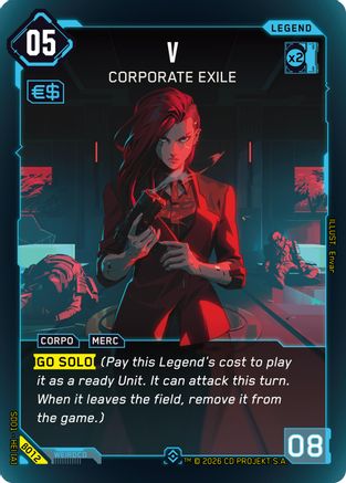 V - Corporate Exile (B012) - The Heist Beta Starter Deck Foil - Card Brawlers