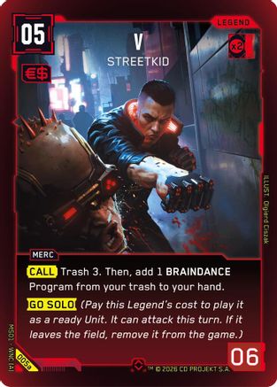 V - Streetkid (a) (005a) - Welcome to Night City Retail Foil - Card Brawlers