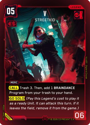 V - Streetkid (b) (B005b) - Welcome to Night City Beta Foil - Card Brawlers