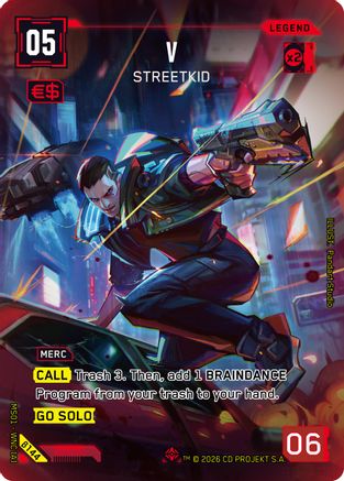 V - Streetkid (ILegend) (B144) - Welcome to Night City Beta Foil - Card Brawlers