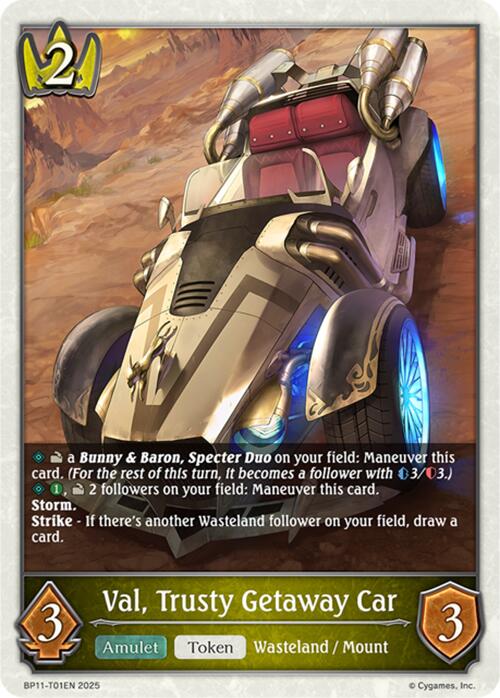 Val, Trusty Getaway Car (BP11 - T01EN) [Bullet of Fate] - Card Brawlers