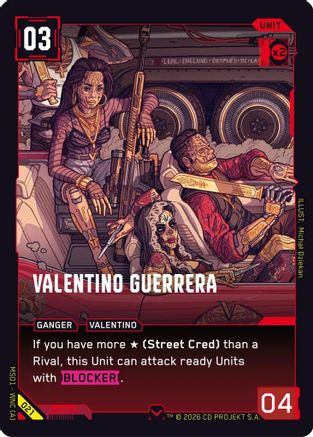 Valentino Guerrera (021) - Welcome to Night City Retail - Card Brawlers