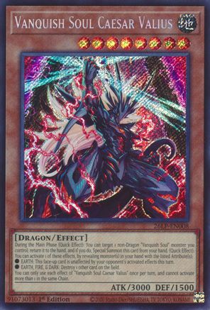 Vanquish Soul Caesar Valius (Secret Rare) (26LP-EN008) - Limited Pack World Championship 2026 1st Edition - Card Brawlers
