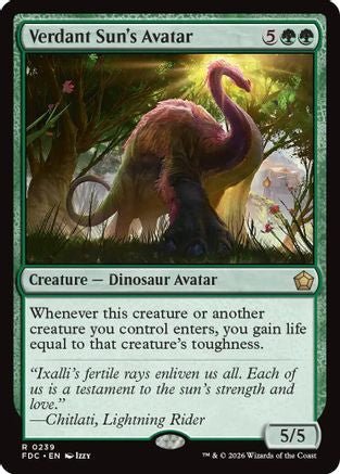 Verdant Sun's Avatar (FDC-239) - Commander: Foundations - Card Brawlers