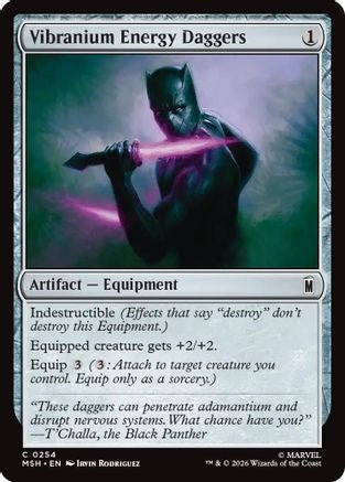 Vibranium Energy Daggers (MSH-254) - Marvel Super Heroes - Card Brawlers