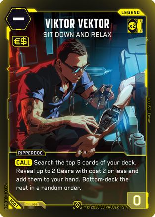 Viktor Vektor - Sit Down and Relax (B001) - The Heist Beta Starter Deck Foil - Card Brawlers