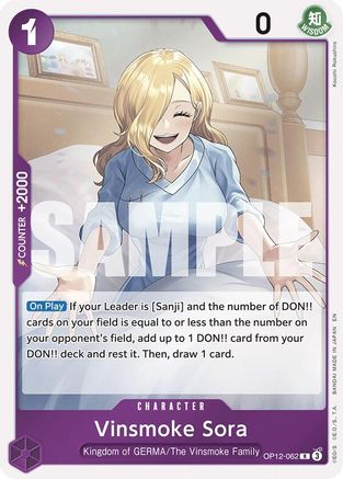 Vinsmoke Sora (OP12-062) - Legacy of the Master Foil - Card Brawlers