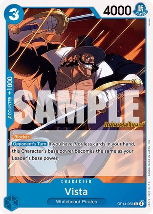 Vista (OP14-053) - The Azure Sea's Seven Release Event Cards - Card Brawlers