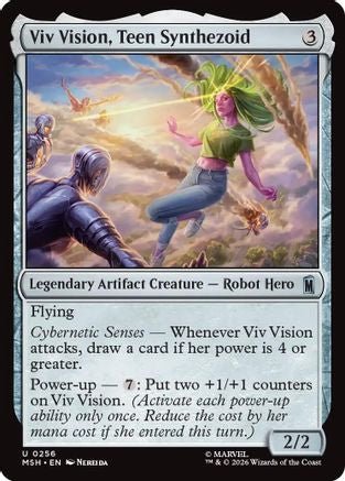 Viv Vision, Teen Synthezoid (MSH-256) - Marvel Super Heroes - Card Brawlers