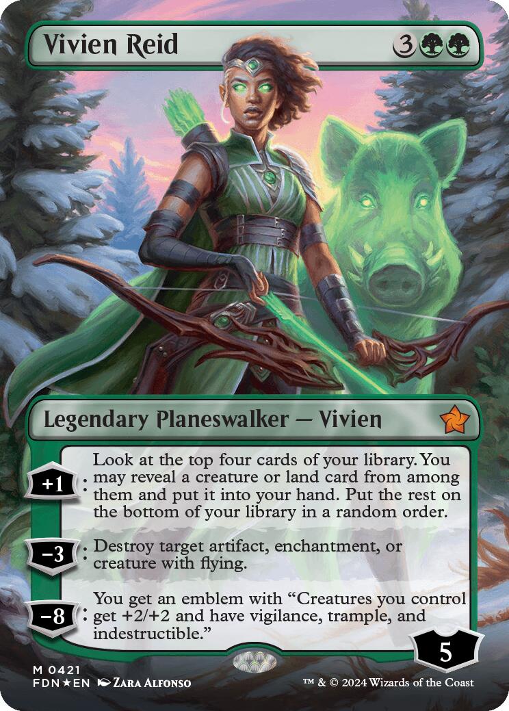 Vivien Reid (Borderless) (Mana Foil) [Foundations] - Card Brawlers
