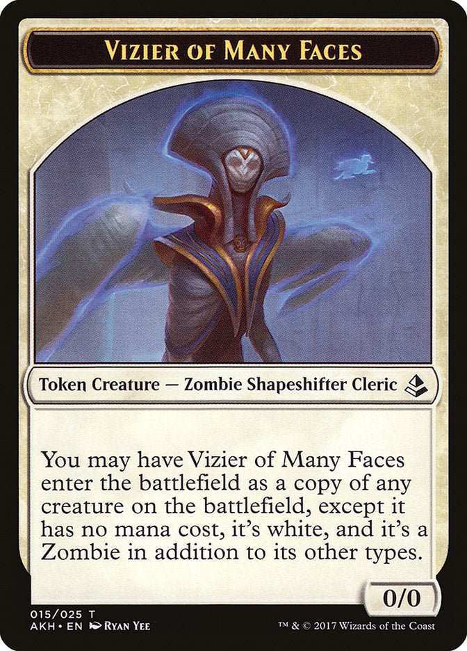 Vizier of Many Faces Token [Amonkhet Tokens] - Card Brawlers