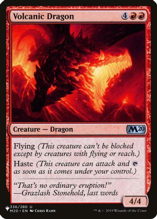 Volcanic Dragon (M20) (LIST-336) - The List Reprints - Card Brawlers