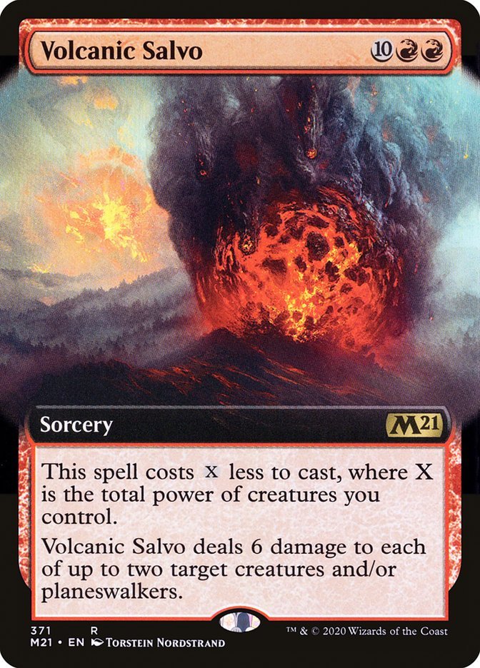 Volcanic Salvo (Extended Art) [Core Set 2021] - Card Brawlers