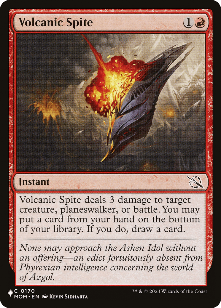 Volcanic Spite [The List] - Card Brawlers