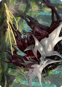 Vorinclex, Monstrous Raider 1 Art Card (Gold - Stamped Signature) [Kaldheim Art Series] - Card Brawlers