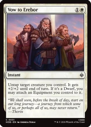 Vow to Erebor (HOB-031) - The Hobbit - Card Brawlers