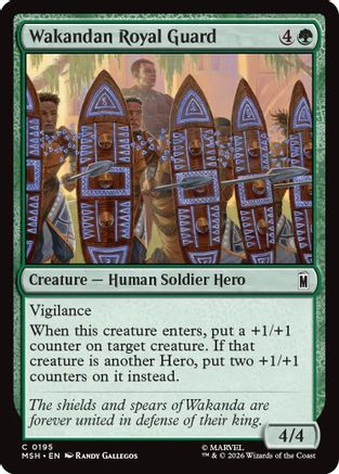 Wakandan Royal Guard (MSH-195) - Marvel Super Heroes Foil - Card Brawlers