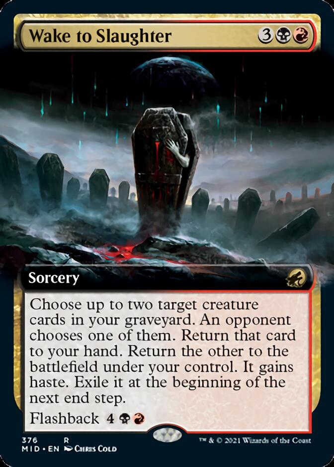 Wake to Slaughter (Extended Art) [Innistrad: Midnight Hunt] - Card Brawlers