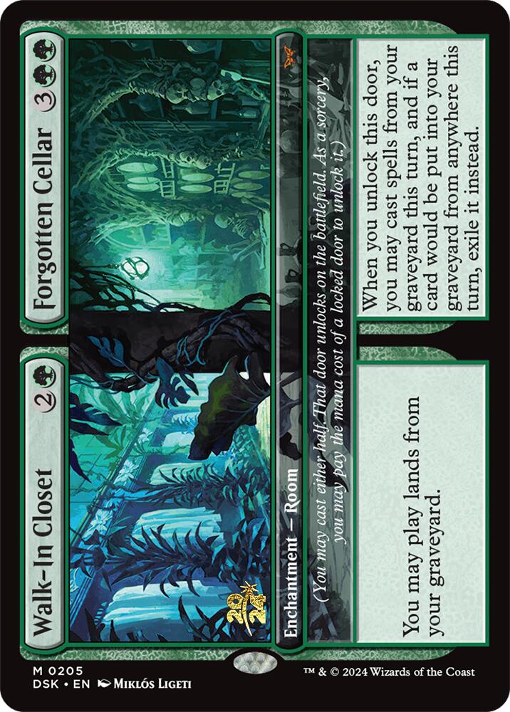 Walk - In Closet // Forgotten Cellar [Duskmourn: House of Horror Prerelease Promos] - Card Brawlers