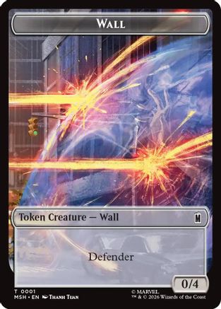 Wall // Alien Double-Sided Token (MSH-1 // 11) - Marvel Super Heroes - Card Brawlers