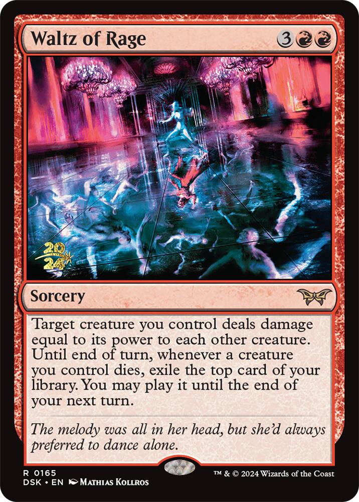 Waltz of Rage [Duskmourn: House of Horror Prerelease Promos] - Card Brawlers