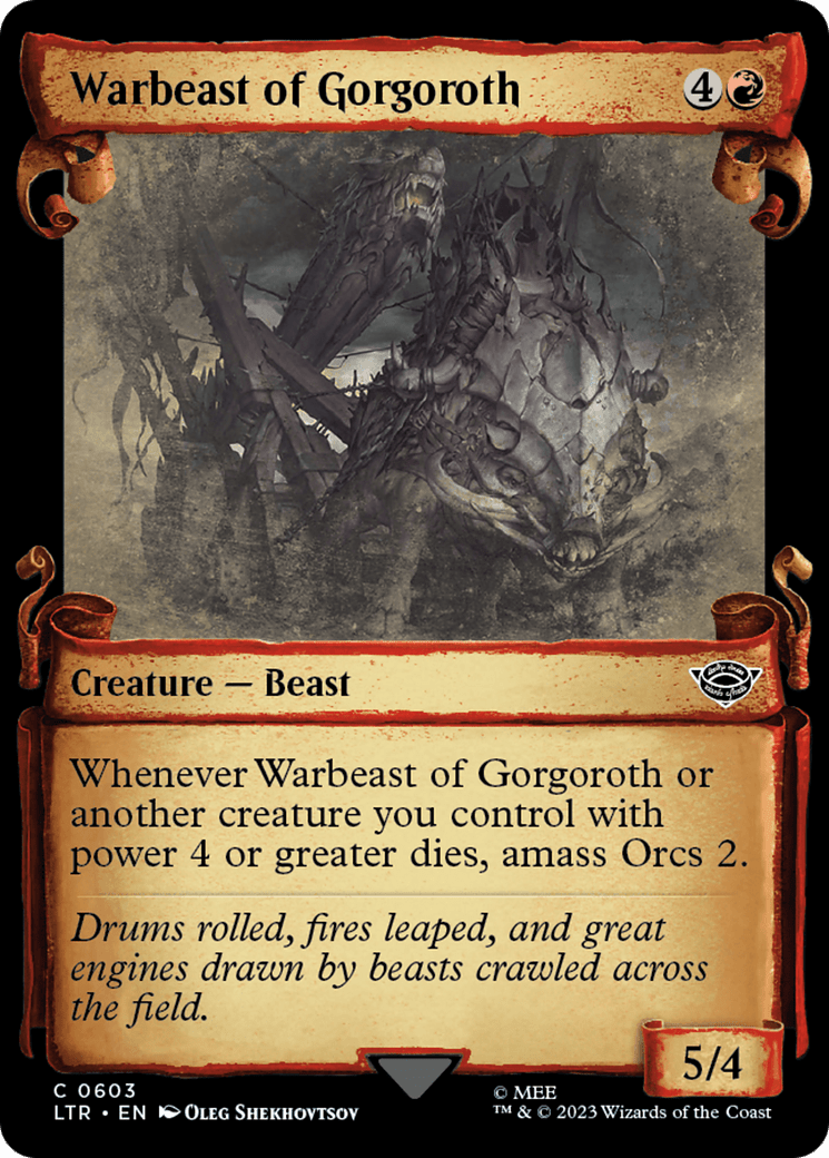 Warbeast of Gorgoroth [The Lord of the Rings: Tales of Middle - Earth Showcase Scrolls] - Card Brawlers