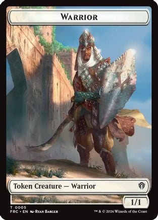 Warrior // Shark Double-Sided Token (FRC-5 // 6) - Commander: Reality Fracture - Card Brawlers
