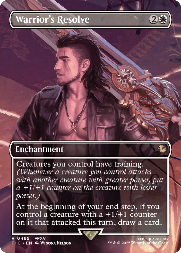 Warrior's Resolve (Borderless) [FINAL FANTASY Commander] - Card Brawlers